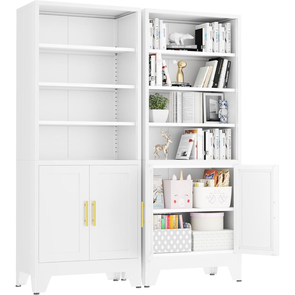 Librerías Metálicas Blancas de - Office Storage Cabinet reseña y precio