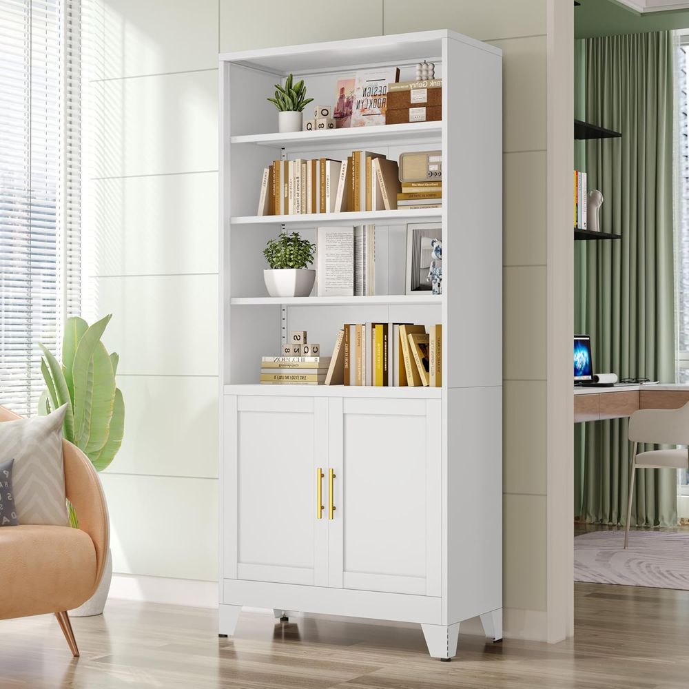 Librerías Metálicas Blancas de - Office Storage Cabinet reseña y precio