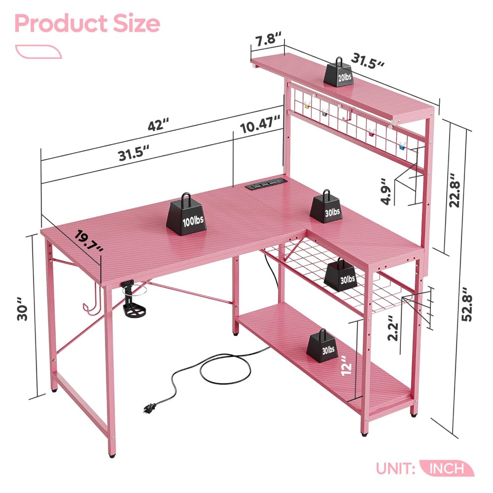 Escritorio para Juegos de 42 P - Office Furniture Wholesale reseña y precio