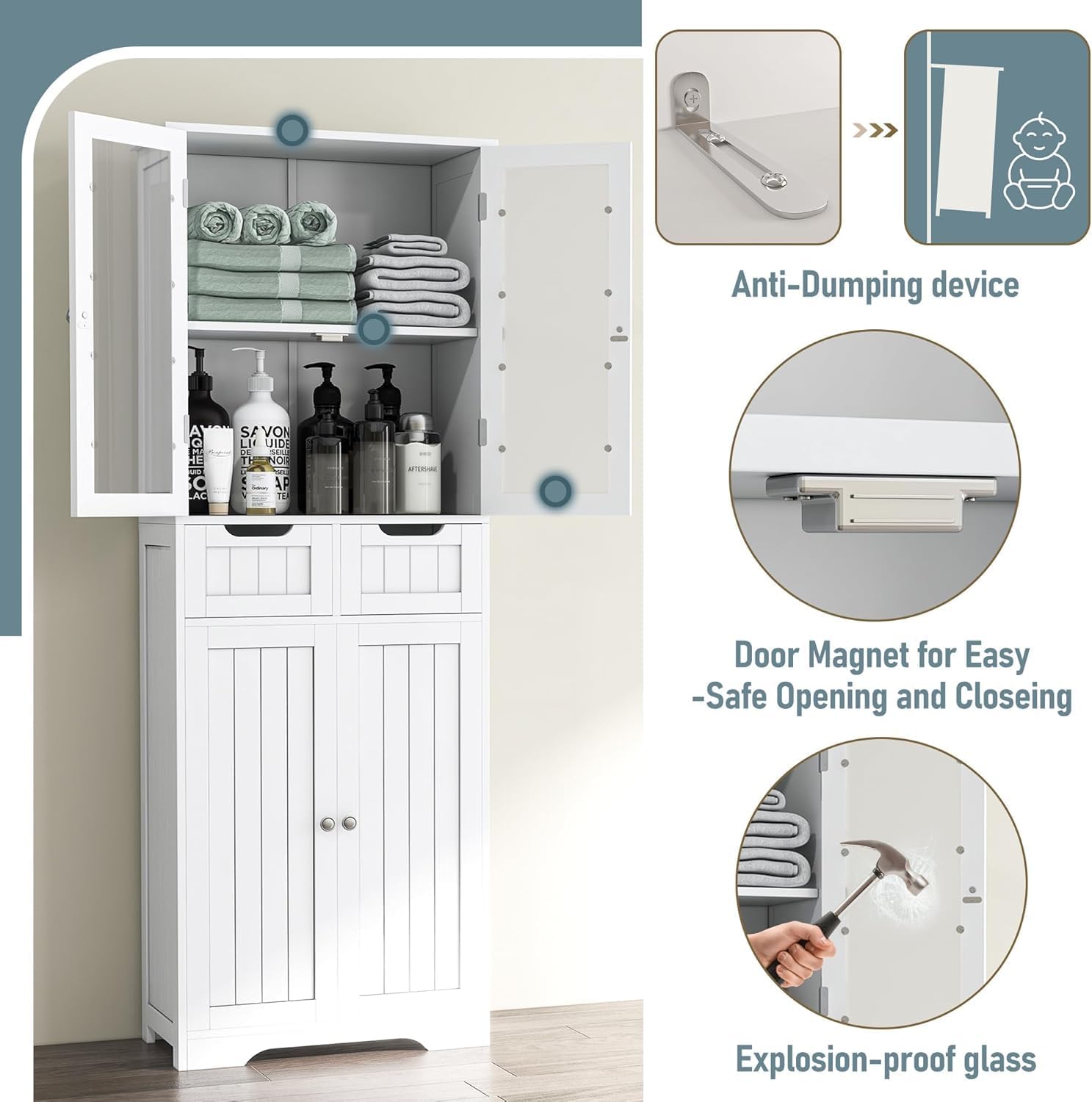 Armario de Baño Alto Independi - Office Storage Cabinet reseña y precio